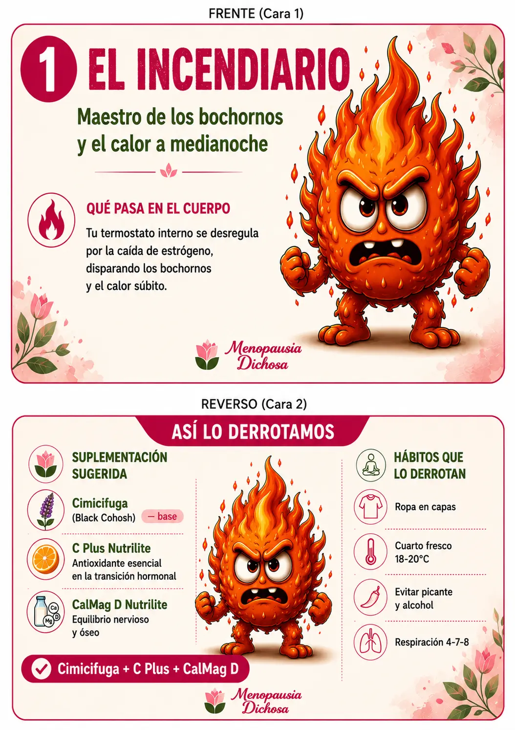 Frente y reverso de El Incendiario